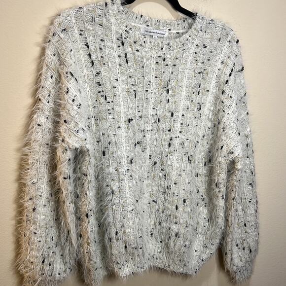 cupcakes and cashmere Nisha Fuzzy Speckled Sweater Size L - Picture 3 of 7